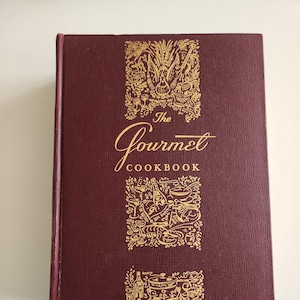 The Gourmet Cookbook -- 1953 Vintage Hardcover Cookbook -- Culinary Art Books -- Appetizer Recipe Books -- Decorative Kitchen Books