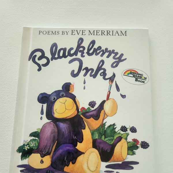 Blackberry Ink Poems by Eve Merriam -- Collection Of Humorous Children Poetry - 1985 Vintage Children's Book - Picture Book - Animal Fiction