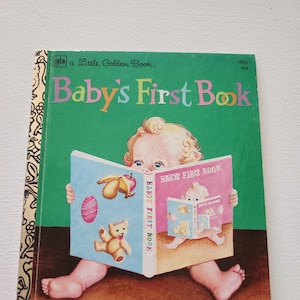 Baby&#39;s First Book -- 1975 Vintage Children&#39;s Little Golden Book -- Baby Shower Book -- Children Stories -- Picture Book -- Young Readers