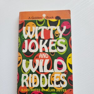 Vintage 1970 A Golden Book: Witty Jokes and Wild Riddles - Etsy