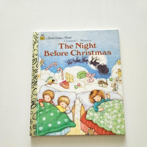 The Night Before Christmas by Clement C. Moore { 1987 } Vintage Children&#39;s Little Golden Book -- Classic Christmas Books -- Picture Books
