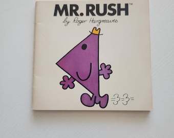 Mr. Rush - 1985 Vintage Mr. Men Children's Book