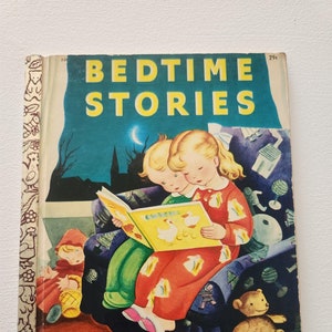 Bedtime Stories -- 1968 Vintage Children&#39;s Little Golden Book -- Fairy Tale Picture Book -- Classic Children Stories-- Baby Shower Books