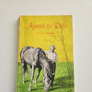 Afraid To Ride by C.W. Anderson -- 1967 Vintage Children&#39;s Scholastic Book -- Horse Picture Book -- Young Children Readers -- Horse Fiction