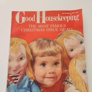 Vintage Good Housekeeping December 1957 Christmas Issue Magazine Subscription -- Vintage Magazine -- Advertising Ads Mixed Media Ephemera