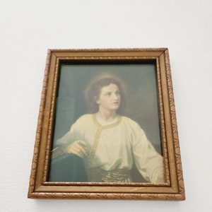 Vintage Religious Picture Print-- Vintage Religious Frame Wall Art -- Religious Wall Hanging -- Religious Gifts