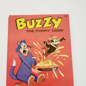 Buzzy The Funny Crow -- 1963 Vintage Children&#39;s Wonder Book -- Picture Books -- Collectible Books -- Juvenile Literature -- Children Humor