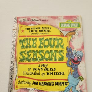 Sesame Street Little Theater Presents The Four Seasons A Play By Tony Geiss { 1979 } Vintage Children&#39;s Little Golden Book -- Grover