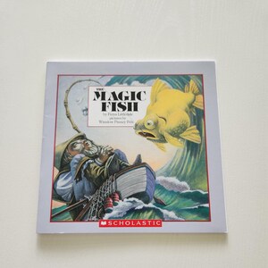 The Magic Fish Adapted by Freya Littledale { 1985 } Vintage Children's Scholastic Book - Young Reader Book - Children Fantasy - Picture Book