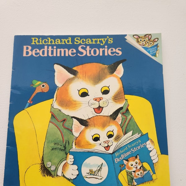 Richard Scarry's Bedtime Stories -- 1989 Vintage Children's Book -- Picture Book  -- Juvenile Literature -- Lowly Worm Uncle Willy Stories