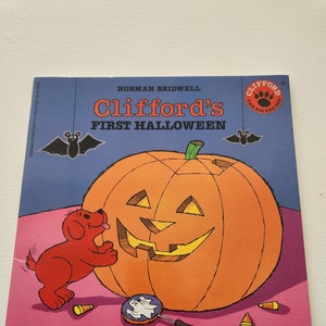 Clifford's First Halloween by Norman Bridwell -- 1995 Vintage Children's Halloween Book -- Halloween Fiction -- Big Red Dog -- Picture Books