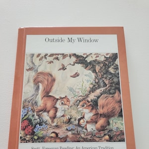 Outside My Window -- 1989 Vintage Children School Book -- Children Learn Textbooks -- Picture Books -- Children Practice Books