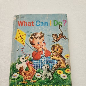 What Can I Do A Rand McNally Junior Elf Book by Lewis H. Conarroe { 1961 } Vintage Children&#39;s Book -- Baby Shower Book -- Picture Books