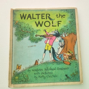 Walter The Wolf by Marjorie Weinman Sharmat -- 1975 Vintage Children&#39;s Book -- Fairy Tale Book -- Bedtime Stories -- Picture Books