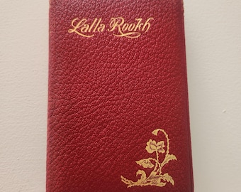 Lalla Rookh An Oriental Romance By Thomas Moore -- Antique Textured Leather Cover Poem Book -- Book Collector Gift -- Antique Literature
