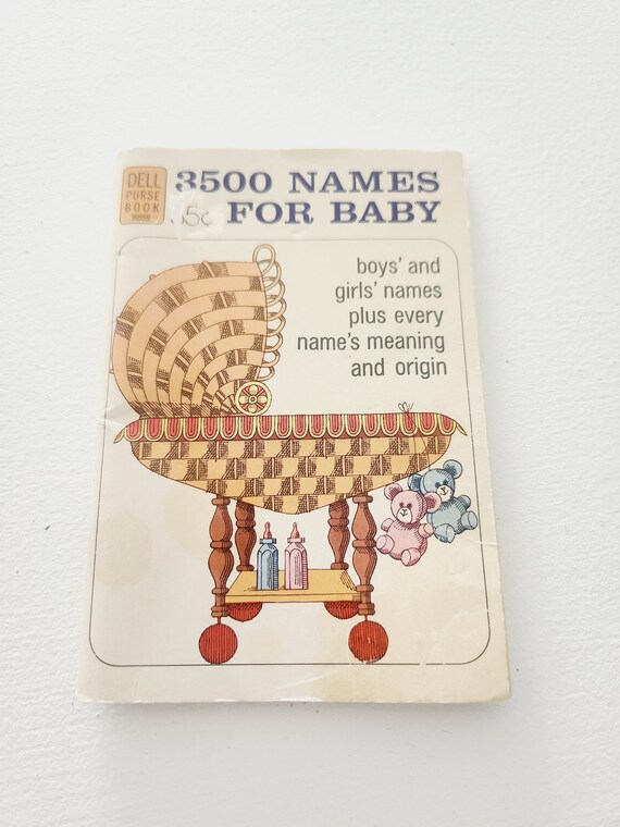 3500 Names for Baby Dell Purse Book 1960s Vintage Baby Book New