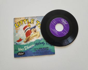 Little Toot Walt Disney "Melody Time" -- Vintage Children's Records -- Kids Music