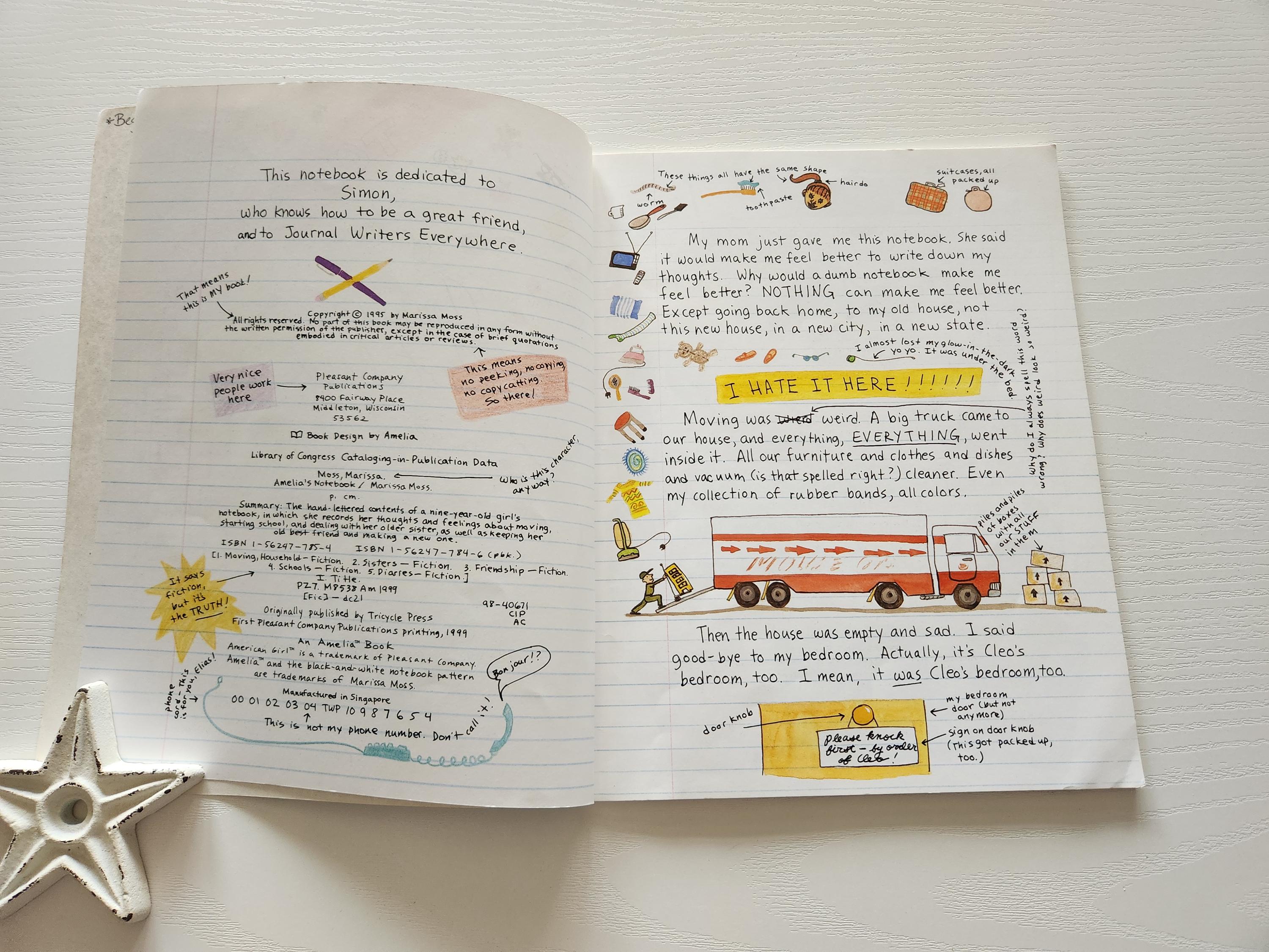 Amelia's Notebook by Marissa Moss { 1999 } Vintage Children's
