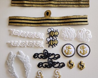 Vintage Embroidered Sew-On Applique Patches - Lot of 18, Craft Embellishments