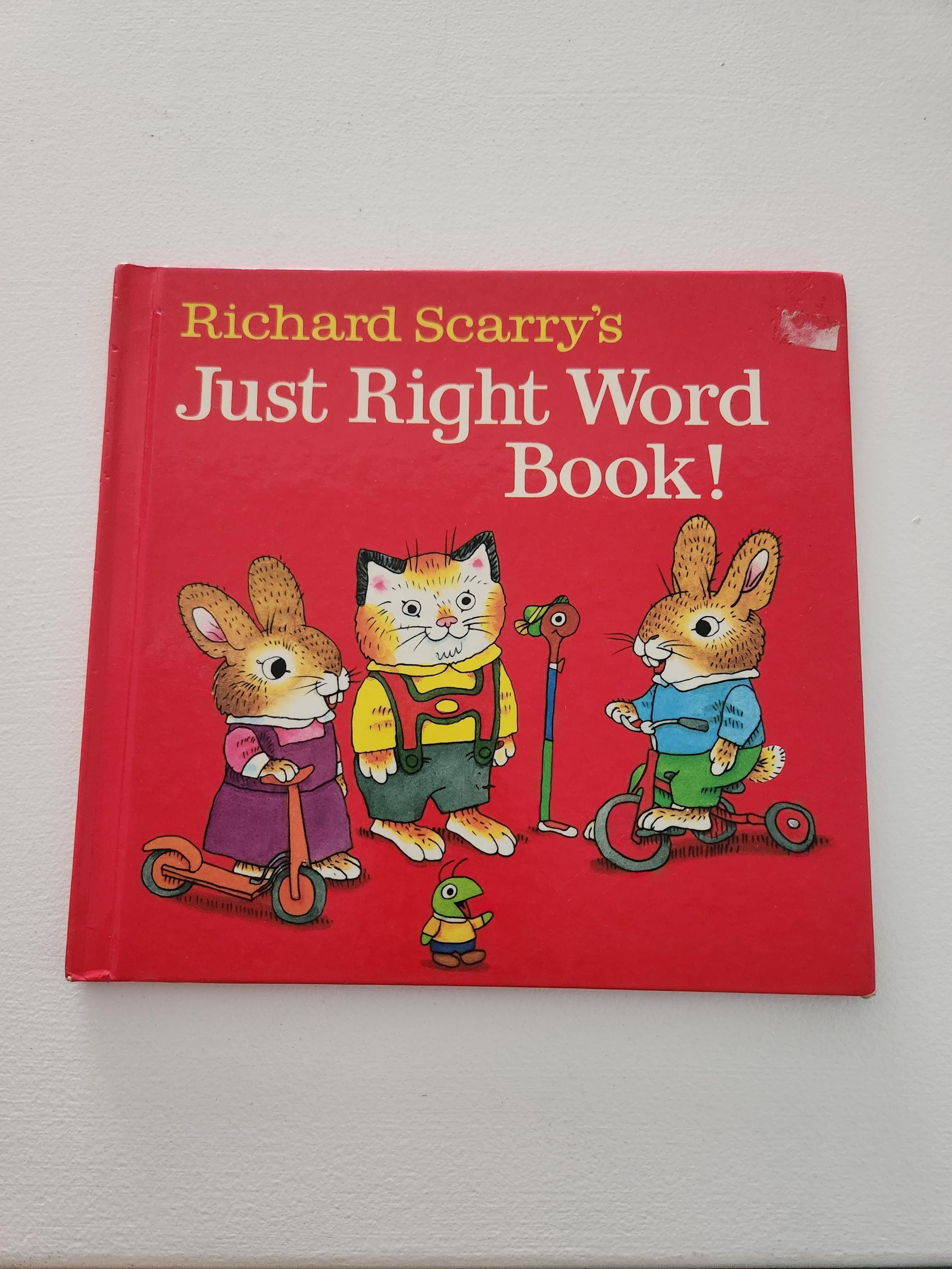 Richard Scarry's Just Right Word Book -- 1990 Vintage Children's