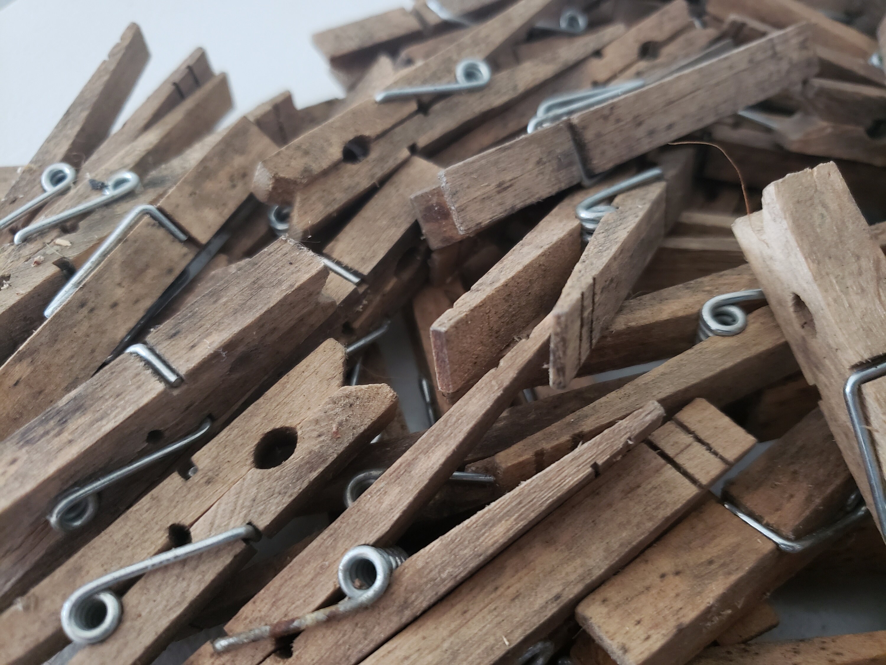 Vintage Wooden Spring Loaded Clothes Pins. Lot of 25 Etsy