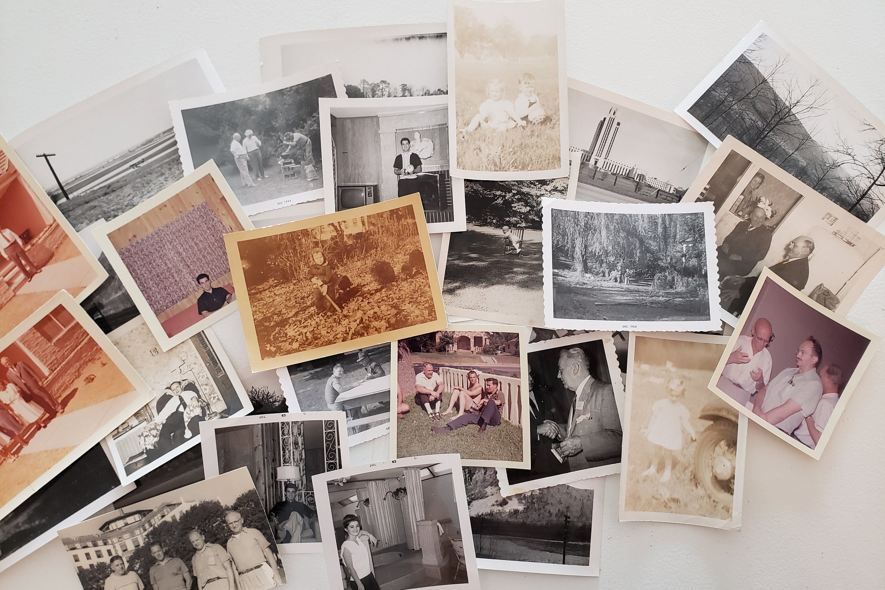 Vintage Black & White Old Photographs. Assorted Lot of Men