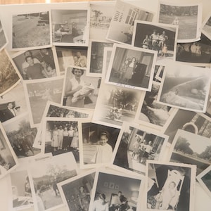 Antique Photographs -- Lot Of 50 Antique Black & White Photos -- Assorted Family Photos -- Old Photographs -- Journal Scrapbook Ephemera