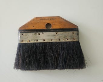 Vintage Horsehair Paintbrush – Large Wooden Handle Art Studio Decor
