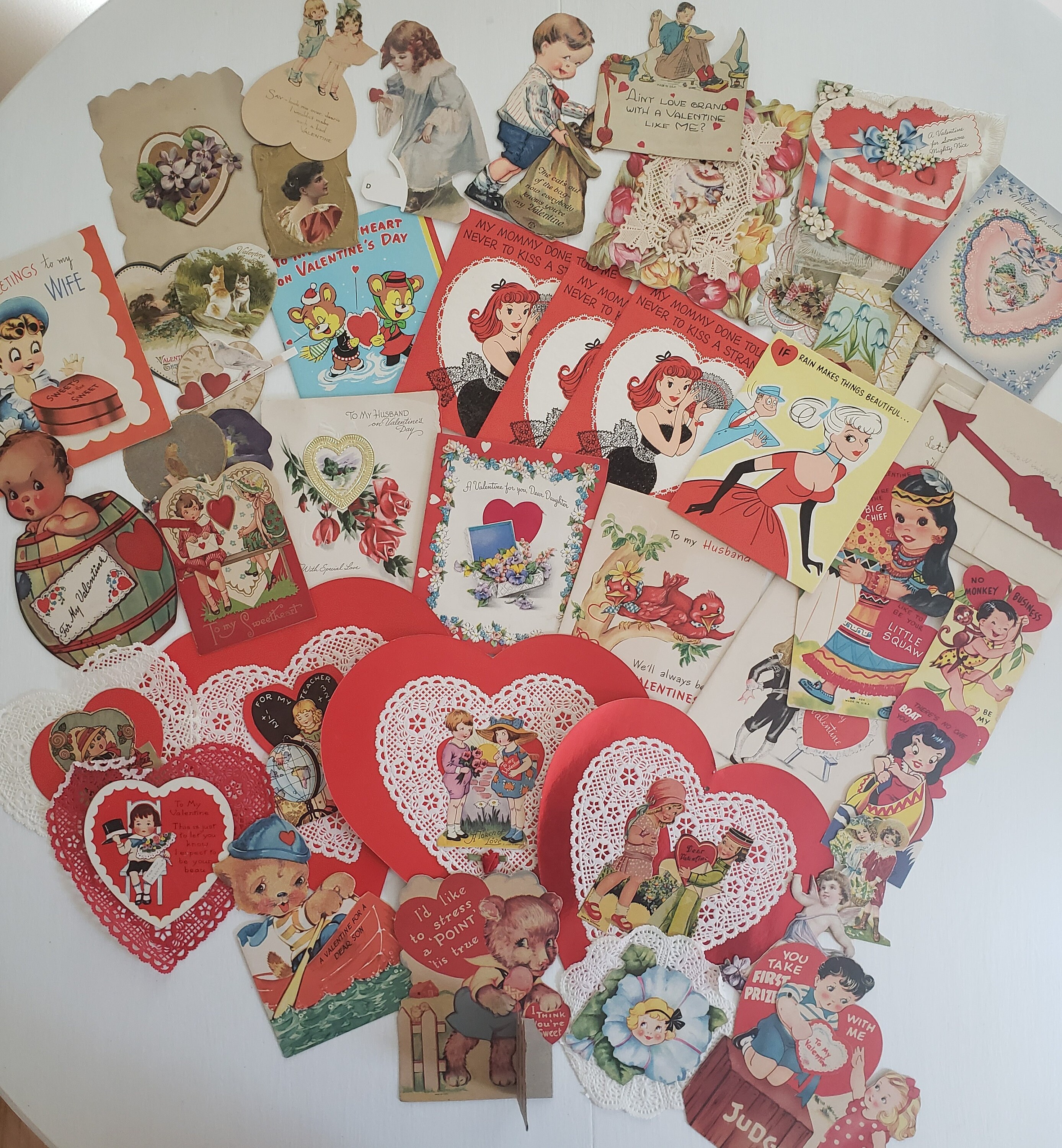 Vintage Valentines Day Card, Old Fashioned Valentines, Vintage
