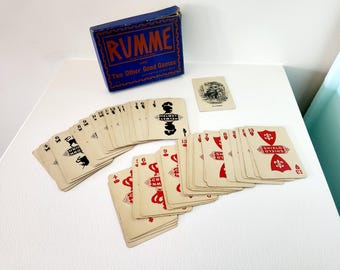Vintage Rumme Card Game – Milton Bradley Family Travel Game