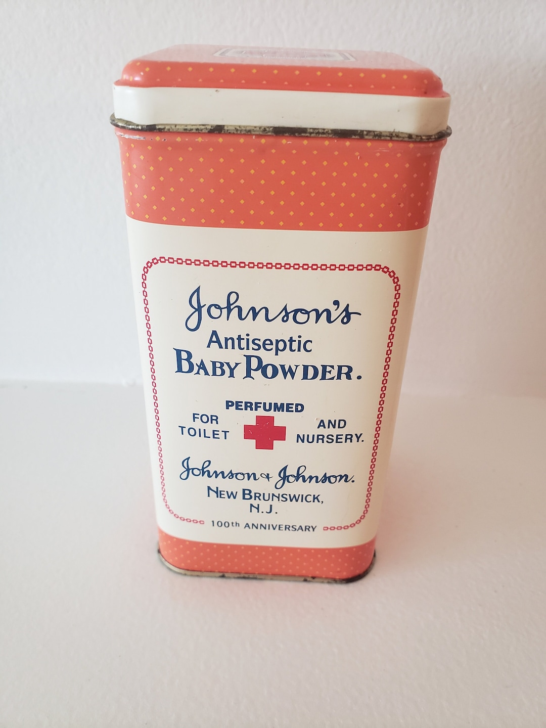 Johnson's Antiseptic Baby Powder Tin 100th Anniversary Etsy