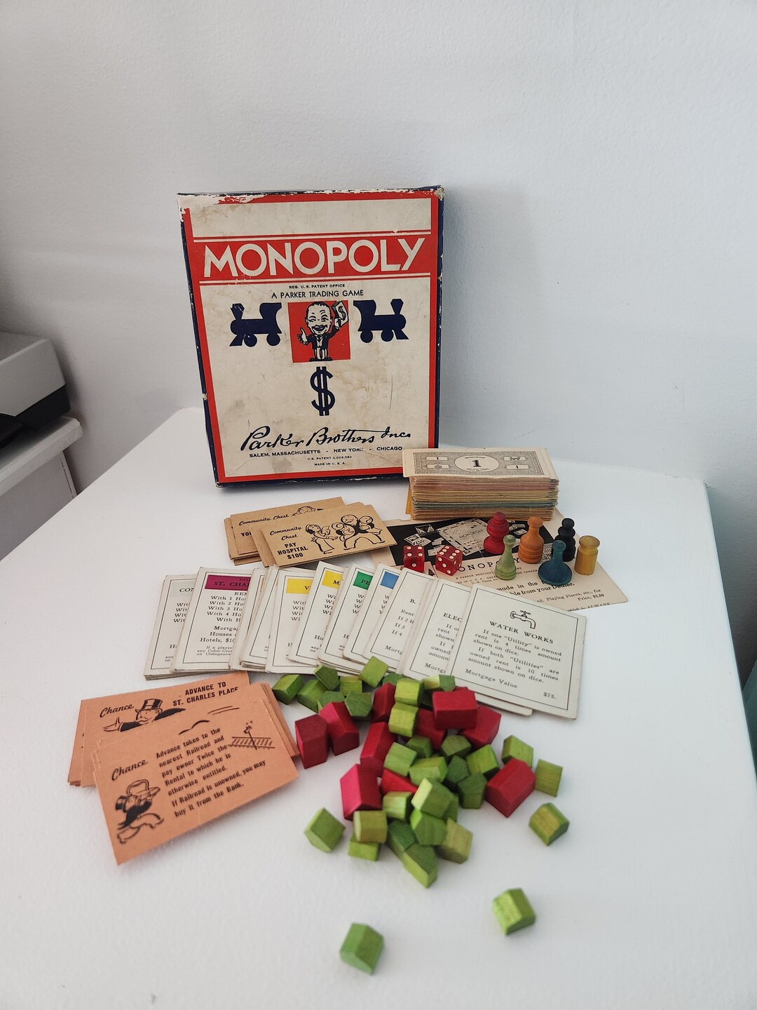 Antique Monopoly Game rare Parker Brothers Game Antique Board Games