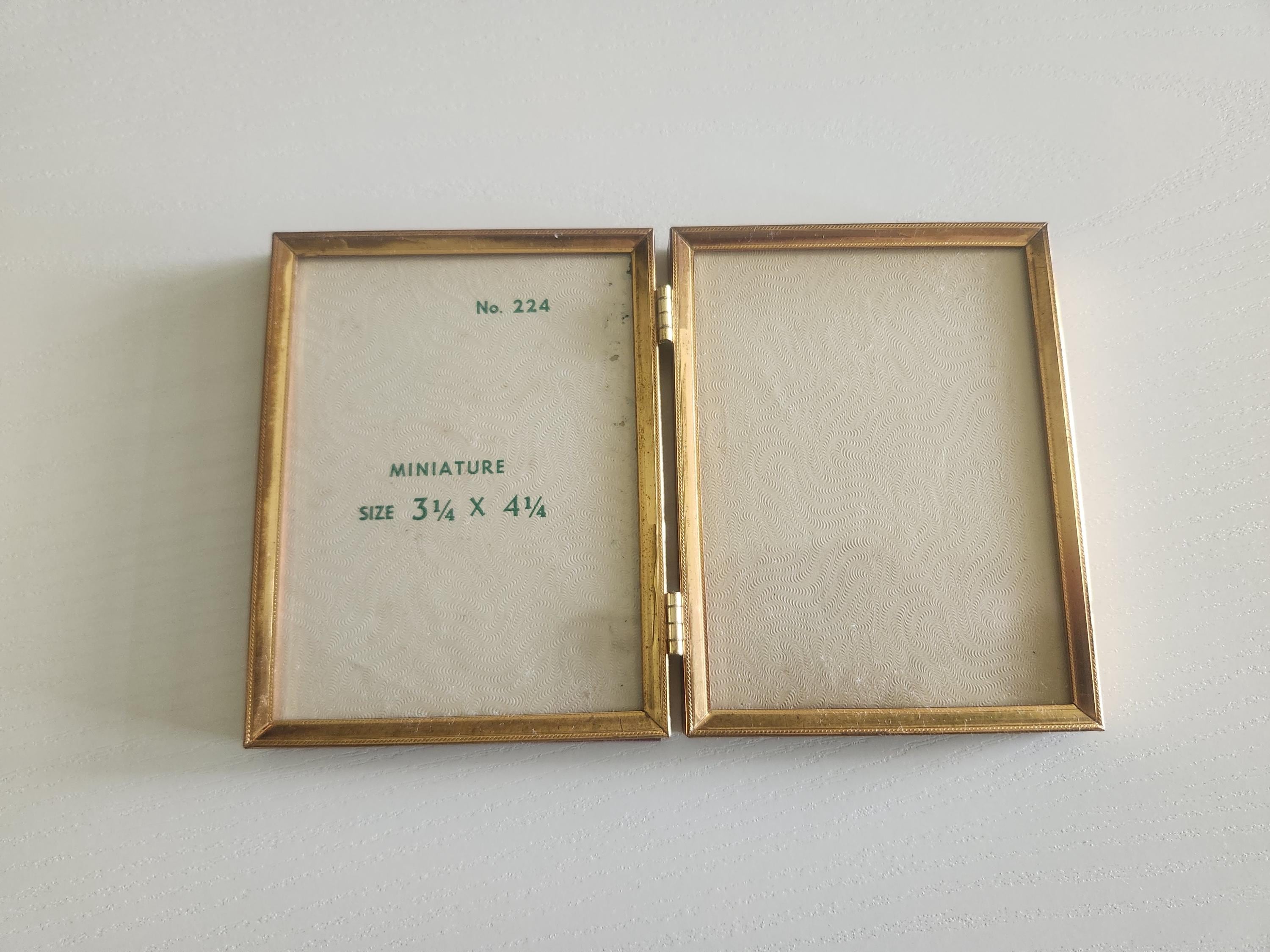 Vintage Etched Gold Bi-fold Picture Frame – Double Sided Display - Etsy
