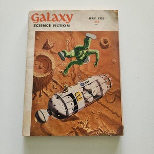 Galaxy Science Fiction Magazine { 1953 }  Vintage Science Fiction Paperback Novels -- Adult Sci-Fi  Fantasy Books -- Short Story Fanstay