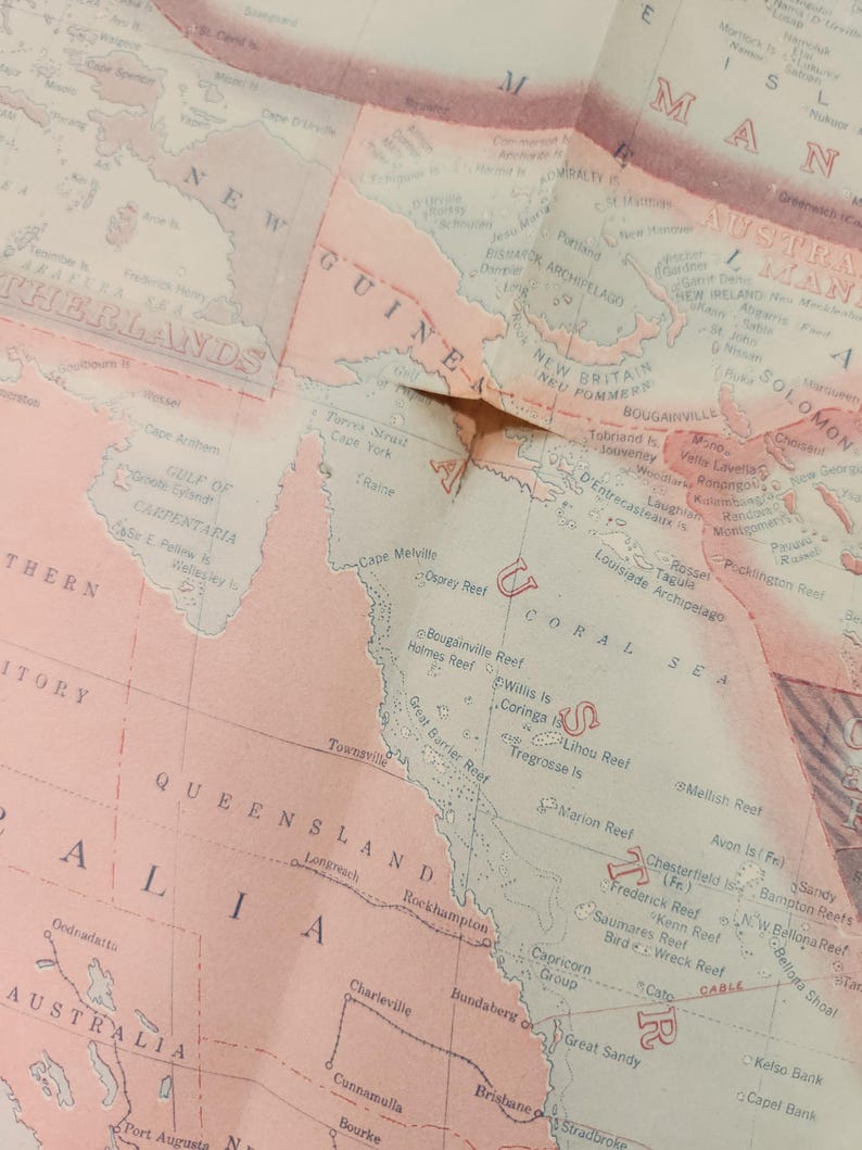 Authentic Map Antique Map -- Authentic Map of Sovereignty and Mandate Boundary Lines ...
