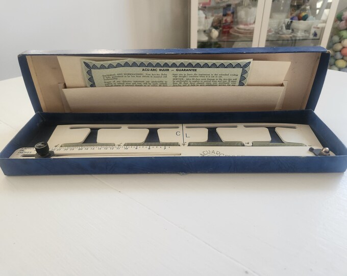 Vintage Acu-are Ruler in Oringinal Box With Papers. Drafting Drawing ...