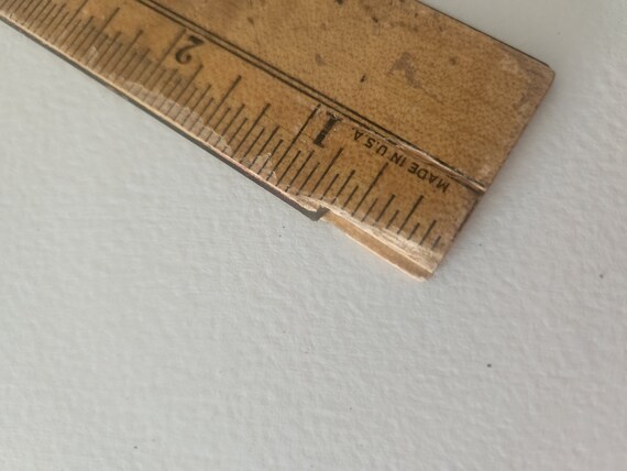 Vintage Senco Solid Wood Ruler With Metal Edge. Vintage Stationery