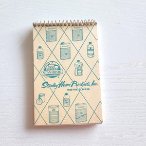 Vintage Stanley Home Products Notepad -- 1950s Vintage Advertising Stationery Note Pad -- Writing Memo Books -- UNUSED -- New Old Stock