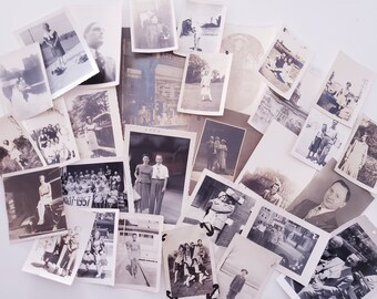 Antique Photographs -- Lot Of 30 Vintage Photos -- Vintage Family Photographs -- Junk Journal Scrapbook Ephemera -- Photo Craft Projects