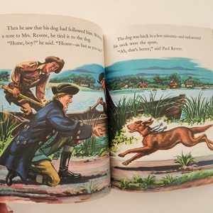 Paul Revere by Irwin Shapiro 1976 Vintage Little Golden Children's Book Picture Book Recycle Children Books Classic Stories image 6