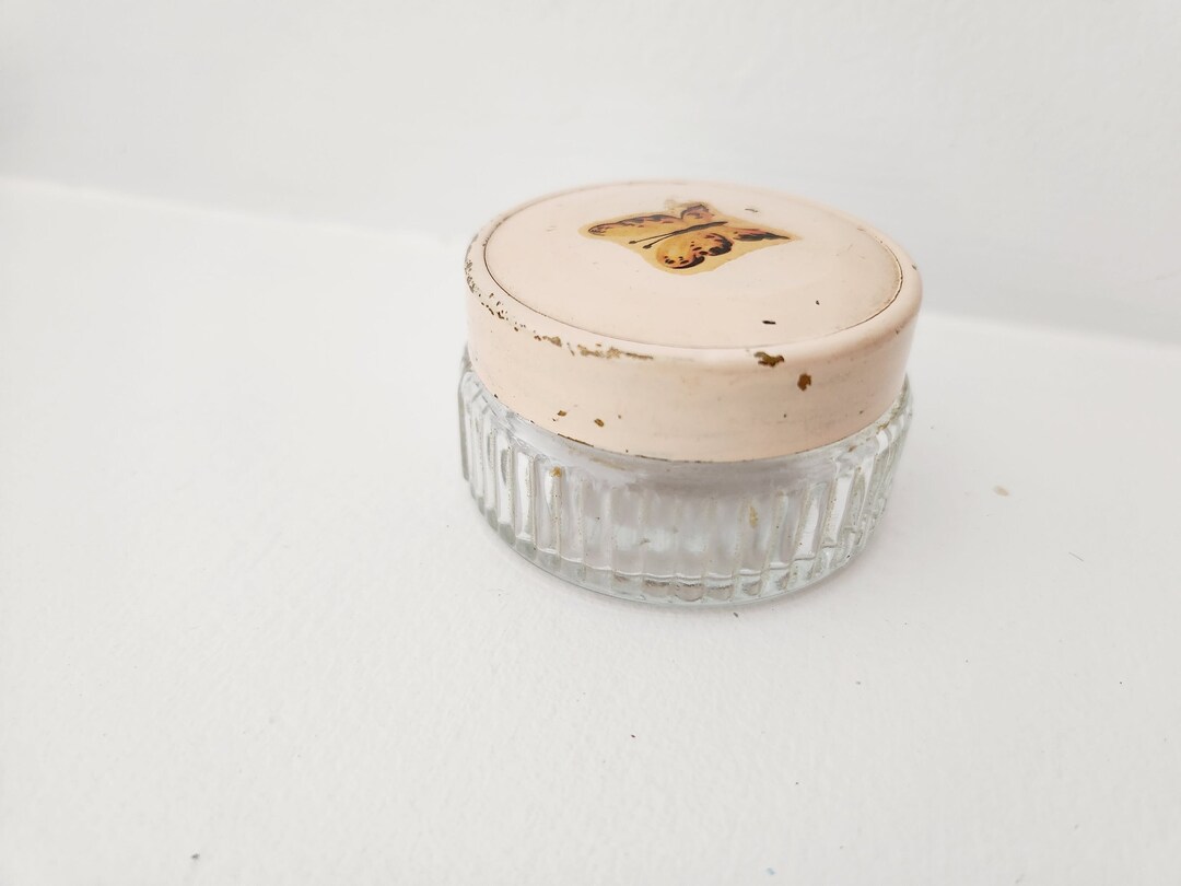 Vintage Beauty Face Cream Jar Collectible Glass Perfume Etsy