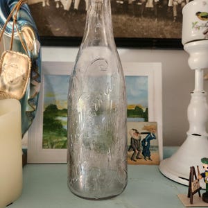 Antique Louis Hillemann Philada Blob Top Bottle Clear Glass -- Antique Beer & Soda Bottles -- Philadelphia Antique Collectible Bottles
