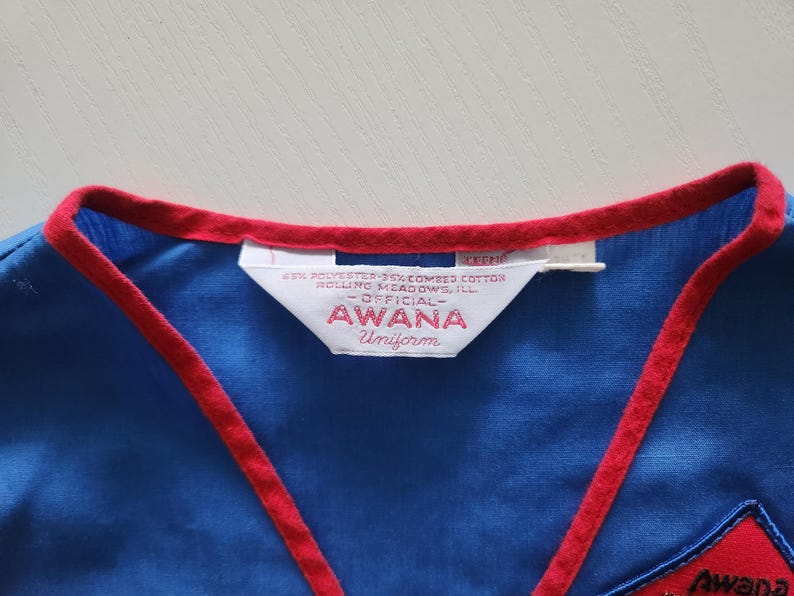 Vintage Awana Blue Cubbies Vest, Embroidered Patches, Youth Size - Etsy
