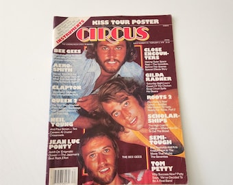 Vintage Circus Magazine February 1978 Bee Gees/Kiss/Queen