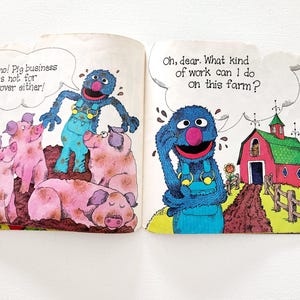 Sesame Street Farmer Grover by Norman Stiles -- 1977 Vintage Children's ...