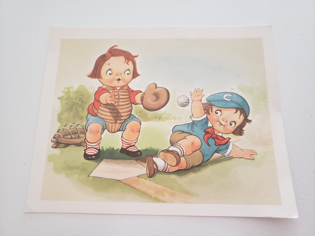 Vintage Campbell Soup Kids Playing Baseball Print. Etsy