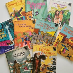 Vintage Arch Children&#39;s Bible Storybooks -- CHOOSE ONE - Vintage Religious Children Book - Picture Books  Juvenile Literature Bible Studies