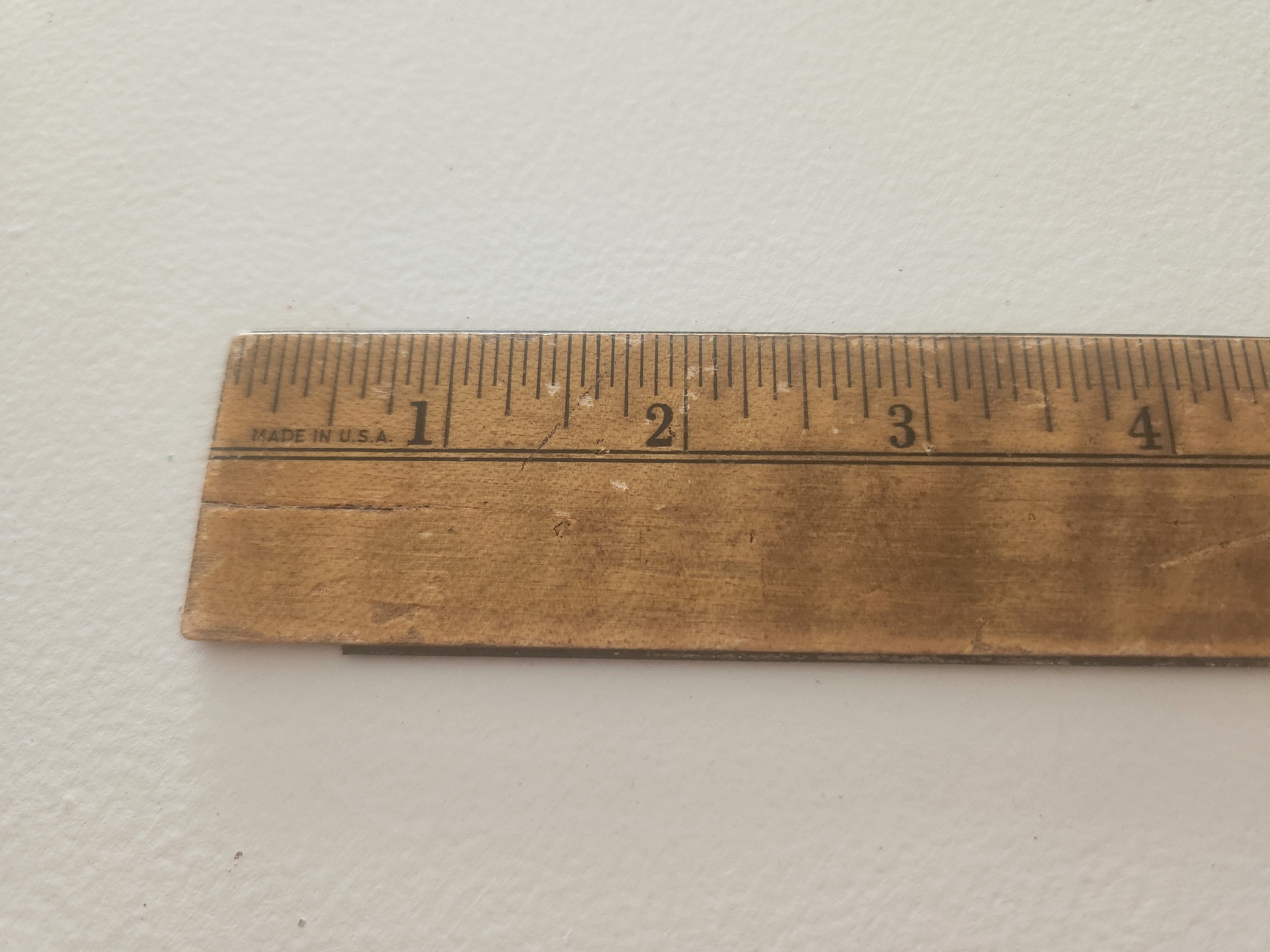 Vintage Westcott 15” Wood Ruler With Metal Straight Edge USA R-501-15