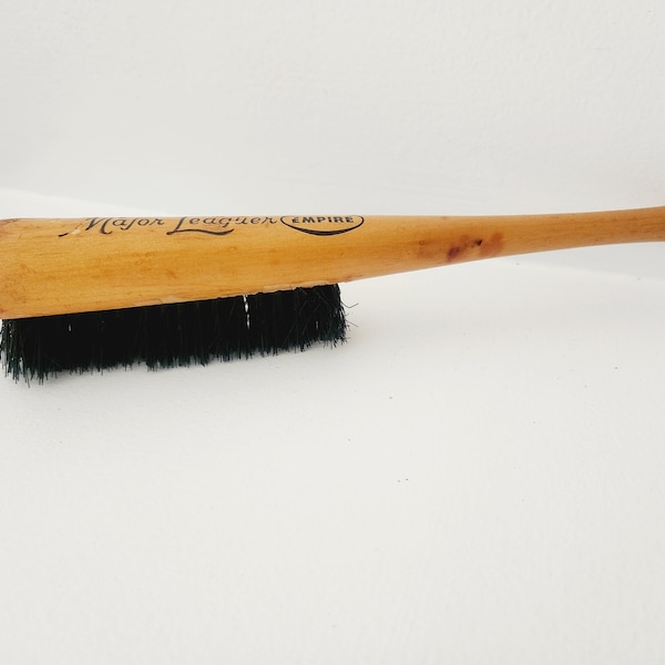Major Leaguer Empire Baseball Softball Bat Brush -- Vintage Wooden Shoe Brush -- Handheld Dust Broom Brush Shop Brush -- Baseball Room Decor