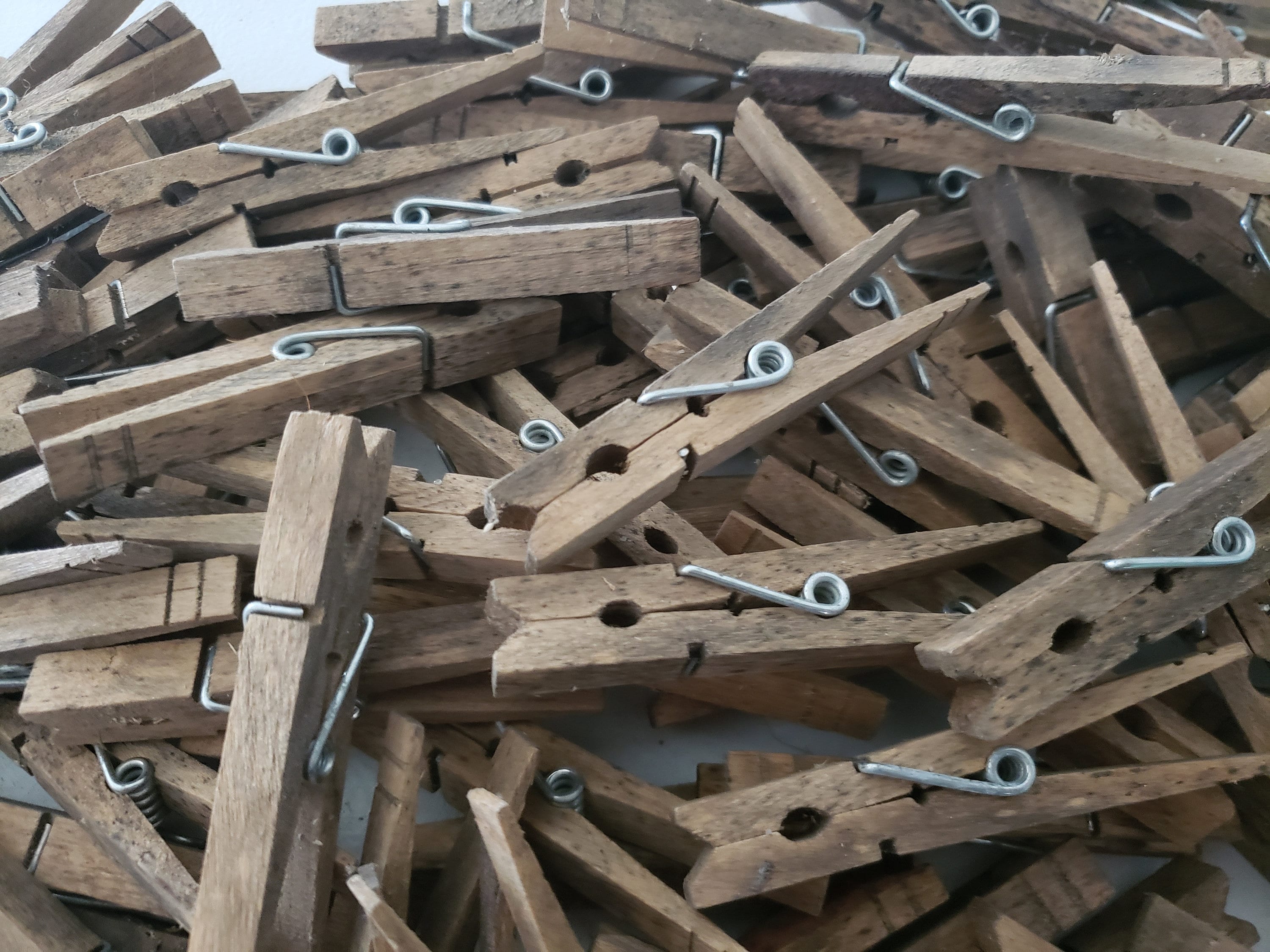 Vintage Wooden Spring Loaded Clothes Pins. Lot of 25 Etsy